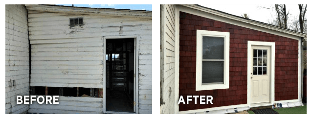 Cedar-sidewall-shingles - before-after