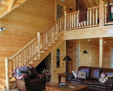 log railing