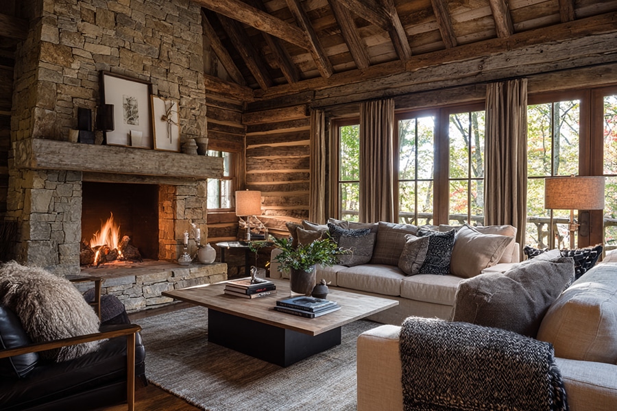 Interior Design Tips for Log Home Living Rooms | East Tennessee ...